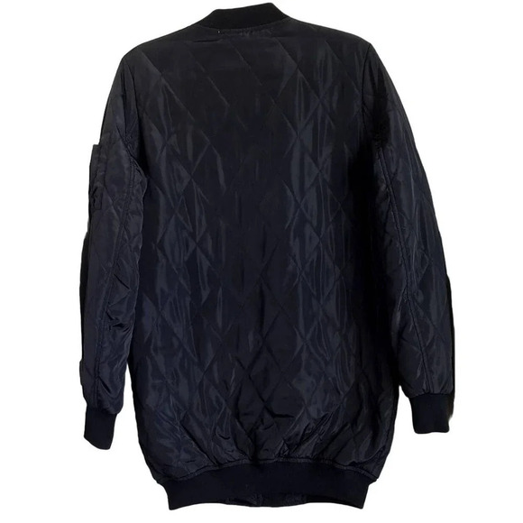 Wet Seal Womens Small Black Long Full Zipper Jacket - Picture 2 of 15